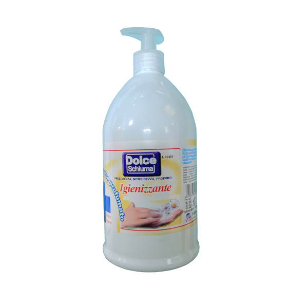 DOLCE SCHIUMA SAPONE LIQUIDO IGIENIZZANTE LT.1 CON EROGATORE