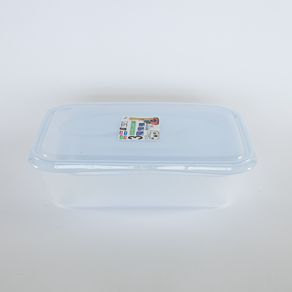 CONTENITORI RETTANGOLARI PER ALIMENTI 1,2lt 2lt 3lt IN PLASTICA CON COPERCHIO - 3 pezzi