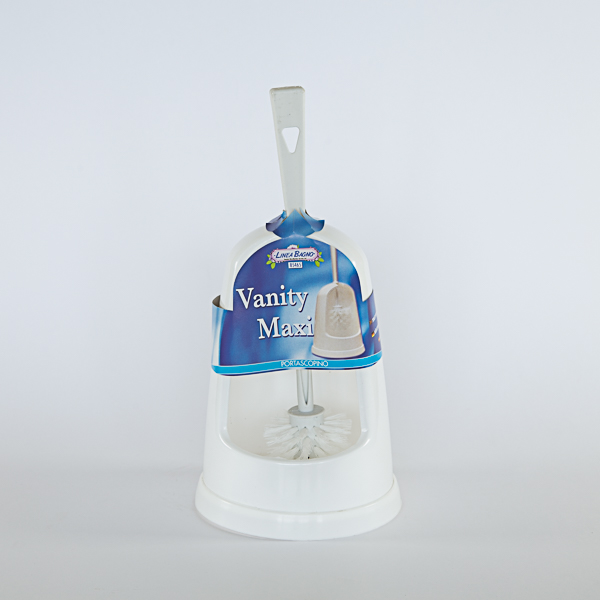 VANITY MAXI BIANCO PORTASCOPINO COMPLETO CON BASE APERTA SU UN LATO