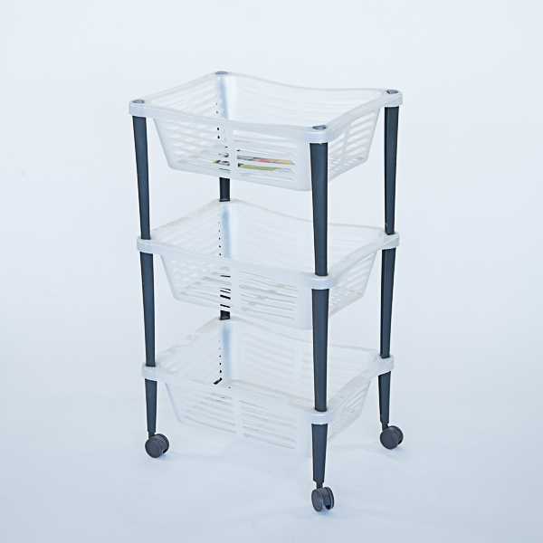 CARRELLO MULTIUSO A 3 RIPIANI IN PLASTICA