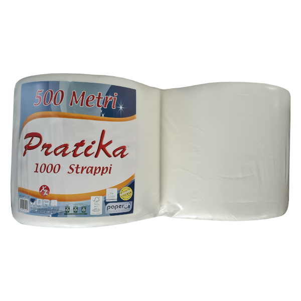 BOBINA 1000 STRAPPI PRATIKA A 2 VELI IN PURA CELLULOSA - 2pz