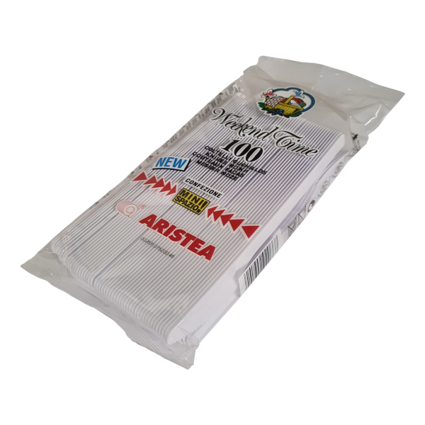 WEEKEND TIME COLTELLI MONOUSO BIANCHI - 100 pezzi