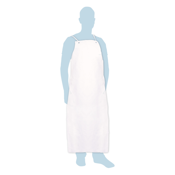 GREMBIULE BIANCO BARRIER 100 IN PVC IMPERMEABILE 70x120cm 100my
