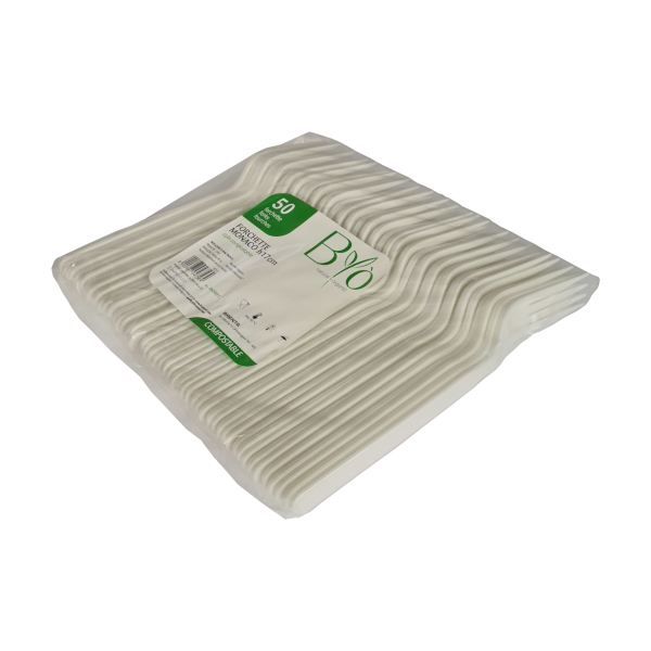 BYO' FORCHETTE MONOUSO IN CPLA BIODEGRADABILI E COMPOSTABILI - 50 pezzi
