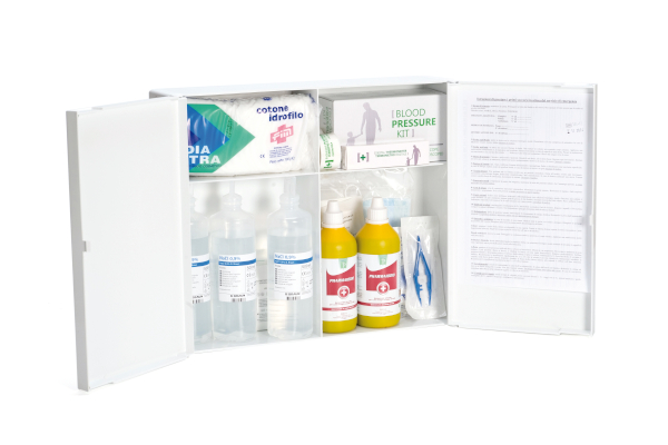 ARMADIETTO DI PRIMO SOCCORSO MEDIBOX DUAL All.1 CON SFIGMOMANOMETRO