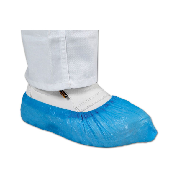COPRISCARPA IN POLIETILENE MONOUSO AZZURRO - 100 pezzi