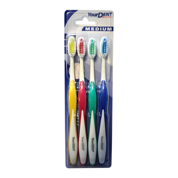 YOURDENT SPAZZOLINO DA DENTI MEDIO – 4 pezzi