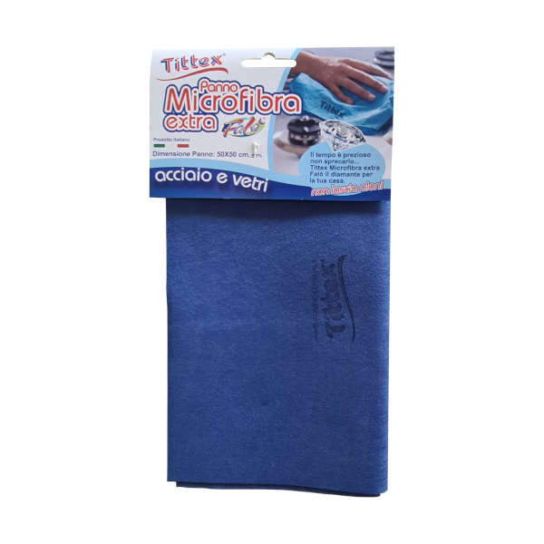 TITTEX FALO' PANNO MICROFIBRA EXTRA PER ACCIAIO E VETRI 50x50