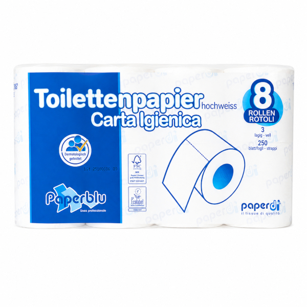 PAPERBLU CARTA IGIENICA 3 VELI - 8 ROTOLI