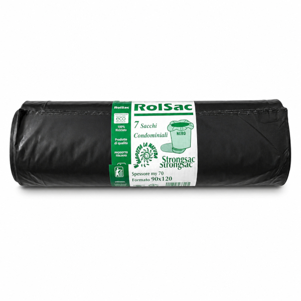 ROLSAC SACCHI IMMONDIZIA 90x120 NERI (rotolo da 1kg)