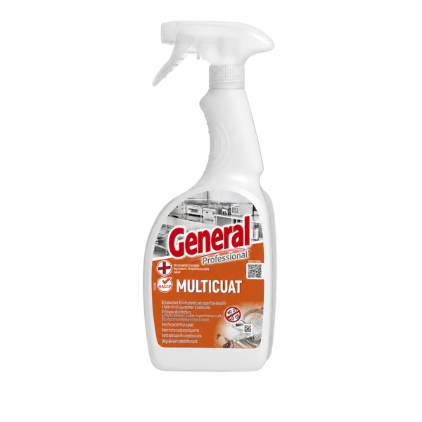 GENERAL PROFESSIONAL MULTICUAT SGRASSATORE DISINFETTANTE SPRAY 750ml (Presidio Medico Chirurgico n.21120)