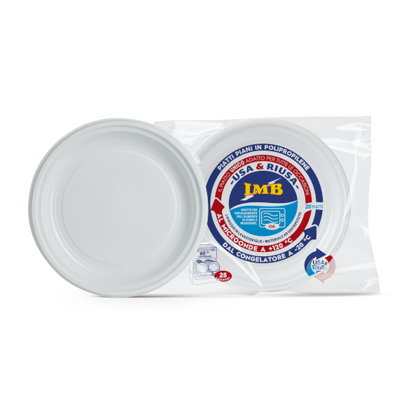IMB PIATTI PIANI USA&RIUSA BIANCHI KG.1 (50 pezzi)