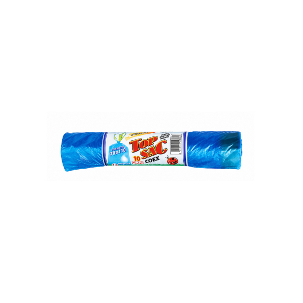 TOP SAC SACCHI IMMONDIZIA 70x110 CON MANIGLIE DI CHIUSURA - 10 pezzi