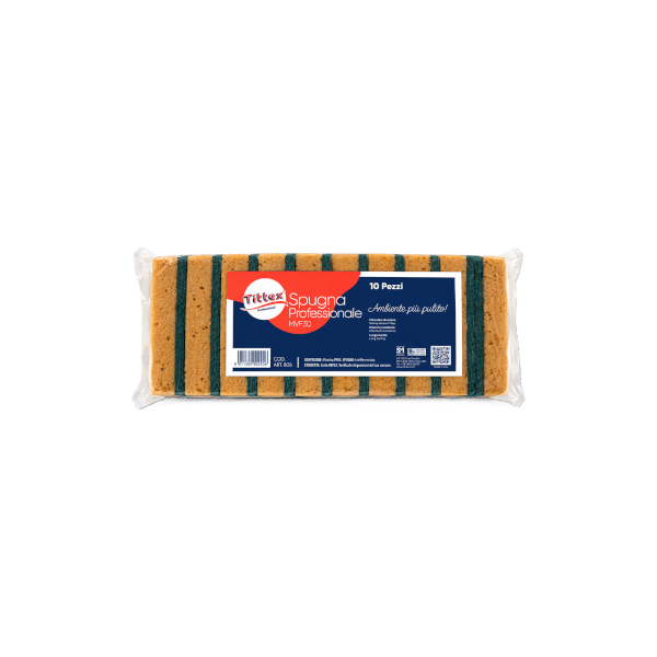 SPUGNA CON FIBRA ABRASIVA MVF30 10pz USO PROFESSIONALE
