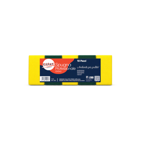 SPUGNA SAGOMATA CON FIBRA GVS43 10pz SALVADITA - USO PROFESSIONALE