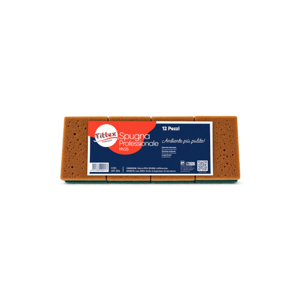 SPUGNA CON FIBRA ABRASIVA MV25 12pz USO PROFESSIONALE