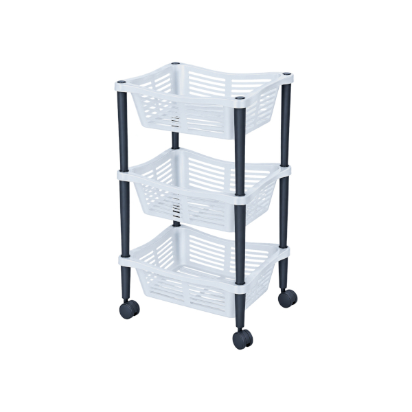 CARRELLO MULTIUSO A 3 RIPIANI IN PLASTICA
