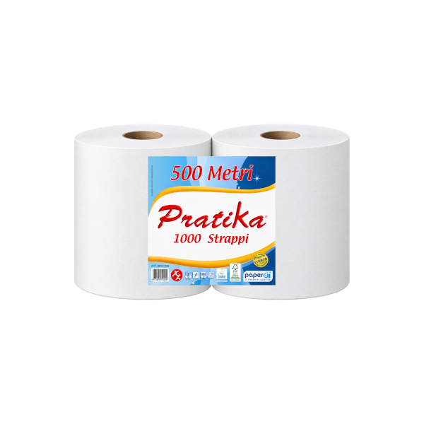 BOBINA 1000 STRAPPI PRATIKA A 2 VELI IN PURA CELLULOSA - 2pz