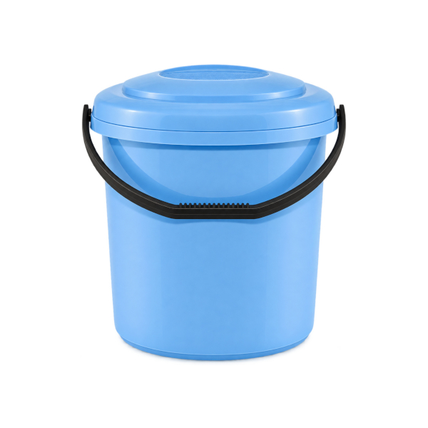 PATTUMIERA LT.18 INTERAMENTE IN PLASTICA CON COPERCHIO