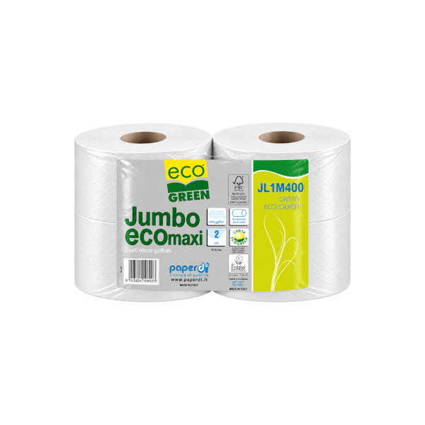 CARTA IGIENICA A 2veli JUMBO ECO MAXI 400mt - 6 ROTOLI