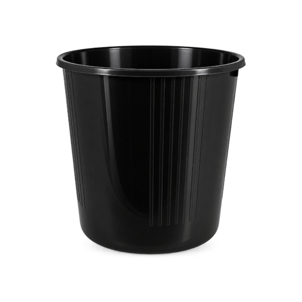 CESTINO GETTACARTE CHIUSO NERO 13lt