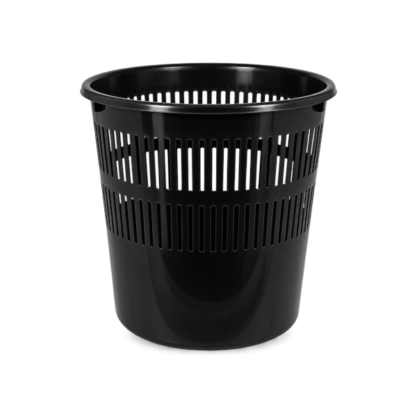 CESTINO GETTACARTE APERTO NERO 13lt