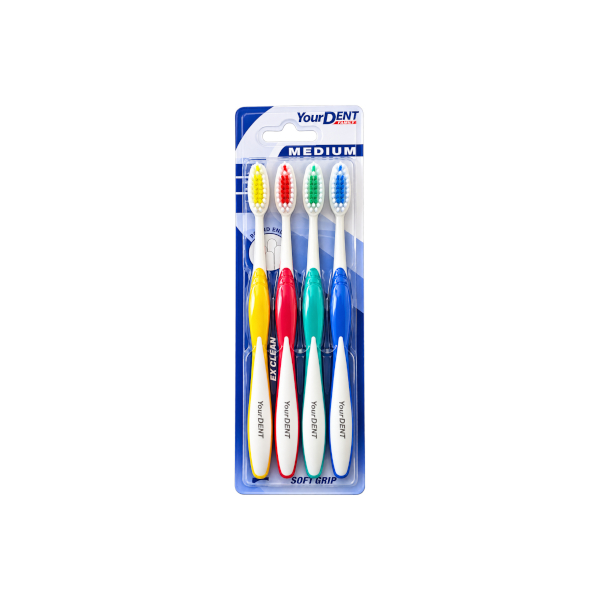 YOURDENT SPAZZOLINO DA DENTI MEDIO - 4 pezzi